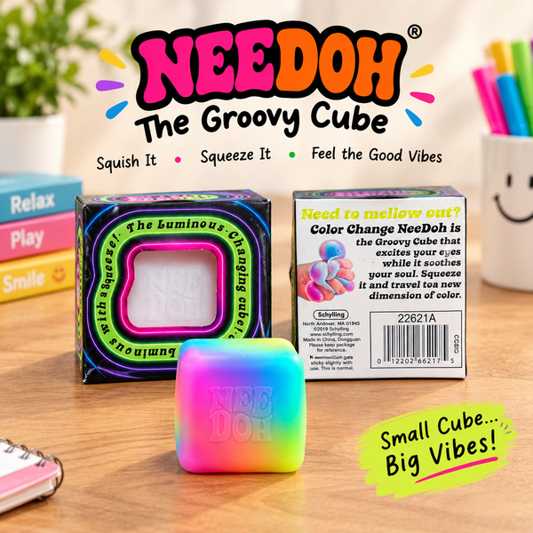 Color Changing Groovy Cube Squishy Toy