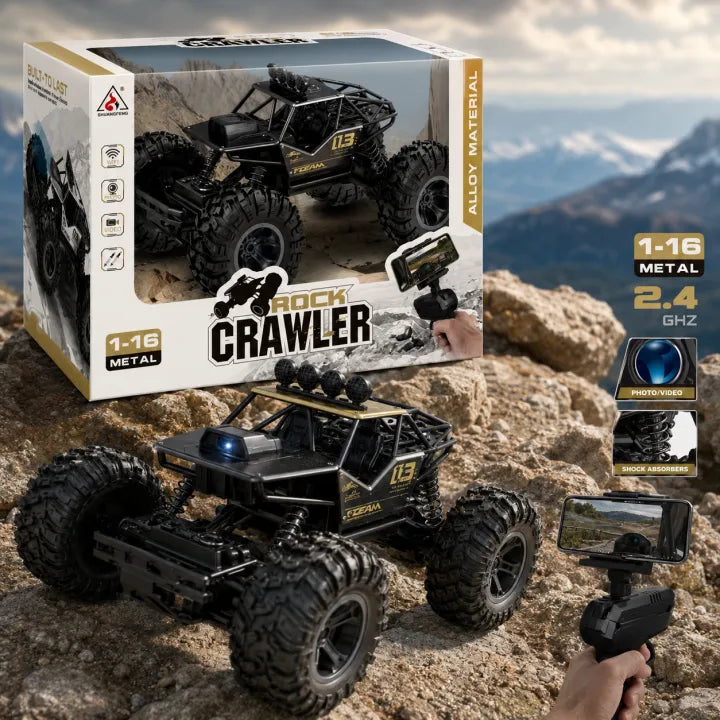 Shuangfeng 1:16 Alloy Metal Rock Crawler RC Truck with FPV HD Camera