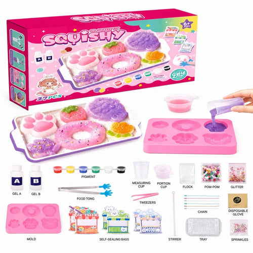 DIY Gel Squeeze Toy Squishy Making Kit (27 Pieces)