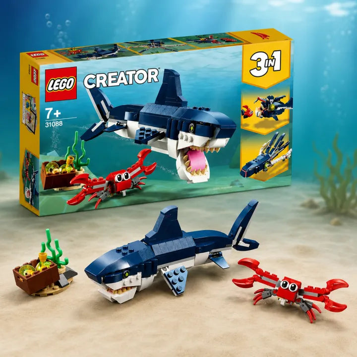 Be Cool Multificence Undersea Creature 3-in-1 Shark Building Set (388+ Pcs)