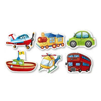 Kids Transport Two and Three Piece Puzzle Set – Educational Toddler Jigsaw Toys