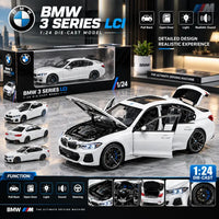 1:24 Scale BMW 3 Series LCI Diecast Model Car with Light & Sound