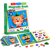 Children's Magnetic Book Puzzle Set – Educational Face Mix & Match Toy for Kids