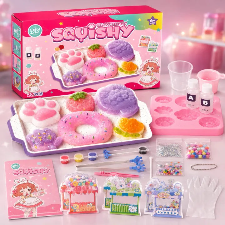 DIY Gel Squeeze Toy Squishy Making Kit (27 Pieces)