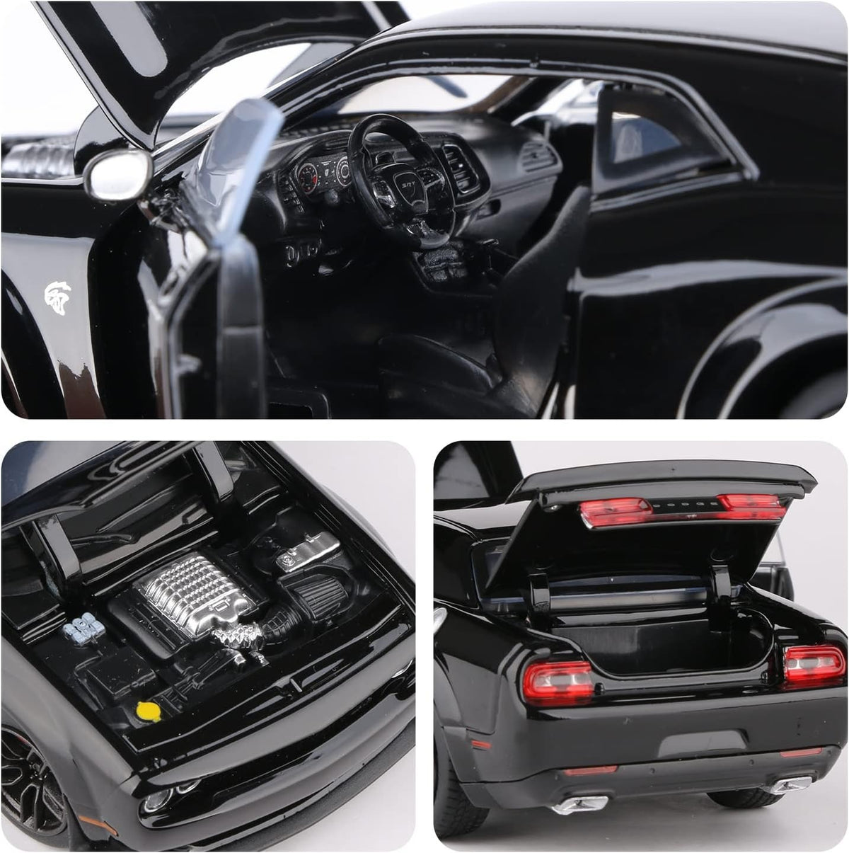 1:32 Scale Dodge Challenger SRT Hellcat Die-Cast Muscle Car Model with Light & Sound