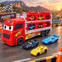Disney Pixar Cars Mack Hauler Transporter Truck Playset with Mini Character Cars