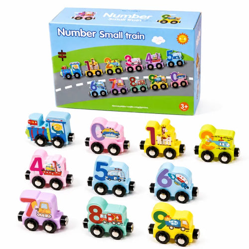 11-Piece Wooden Magnetic Number Train Set