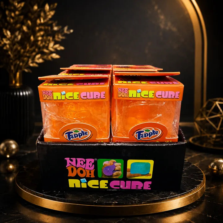 NeeDoh Nice Cube Orange Soda / Fanta Edition Squishy Toy