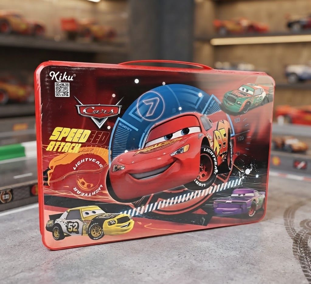 Kiku Disney Pixar Cars "Speed Attack" 68-Piece Children's Art & Stationery Carry Case Set