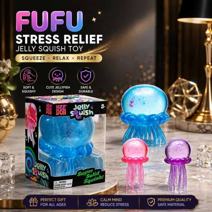 FuFu NeeDoh Jelly Squish Jellyfish Stress Relief Toy