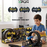 Batman Gotham City 2-in-1 Hauler Tire Track & Catapult Launcher Set