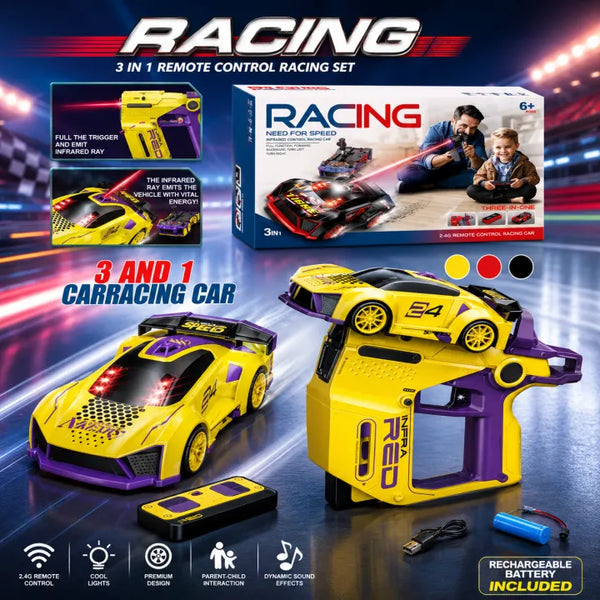 3-in-1 Infrared Laser Gun RC Racing Car Set