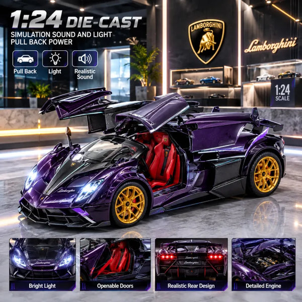 1:24 Scale Lamborghini Veneno Alloy Diecast Model Supercar