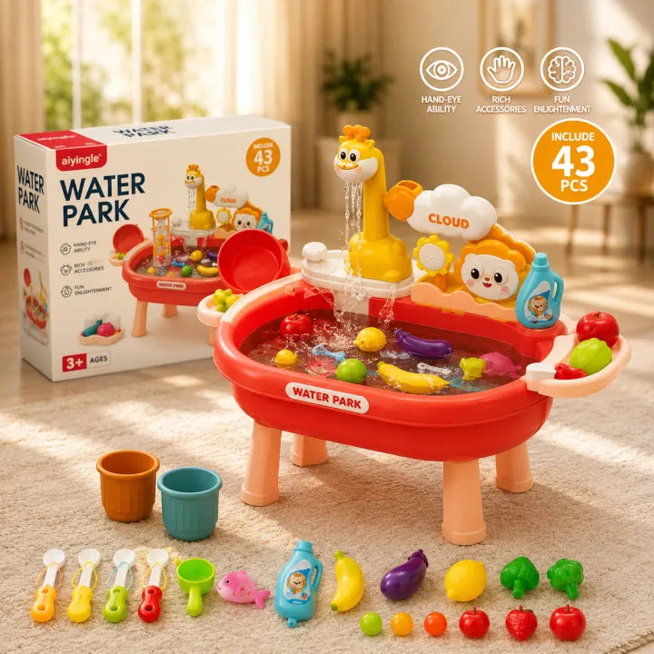 43-Piece Water Park Bath Toy Set for Kids