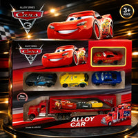 Disney Pixar Cars 3 Mack Container Truck Hauler & Die-Cast Alloy Racers Gift Set