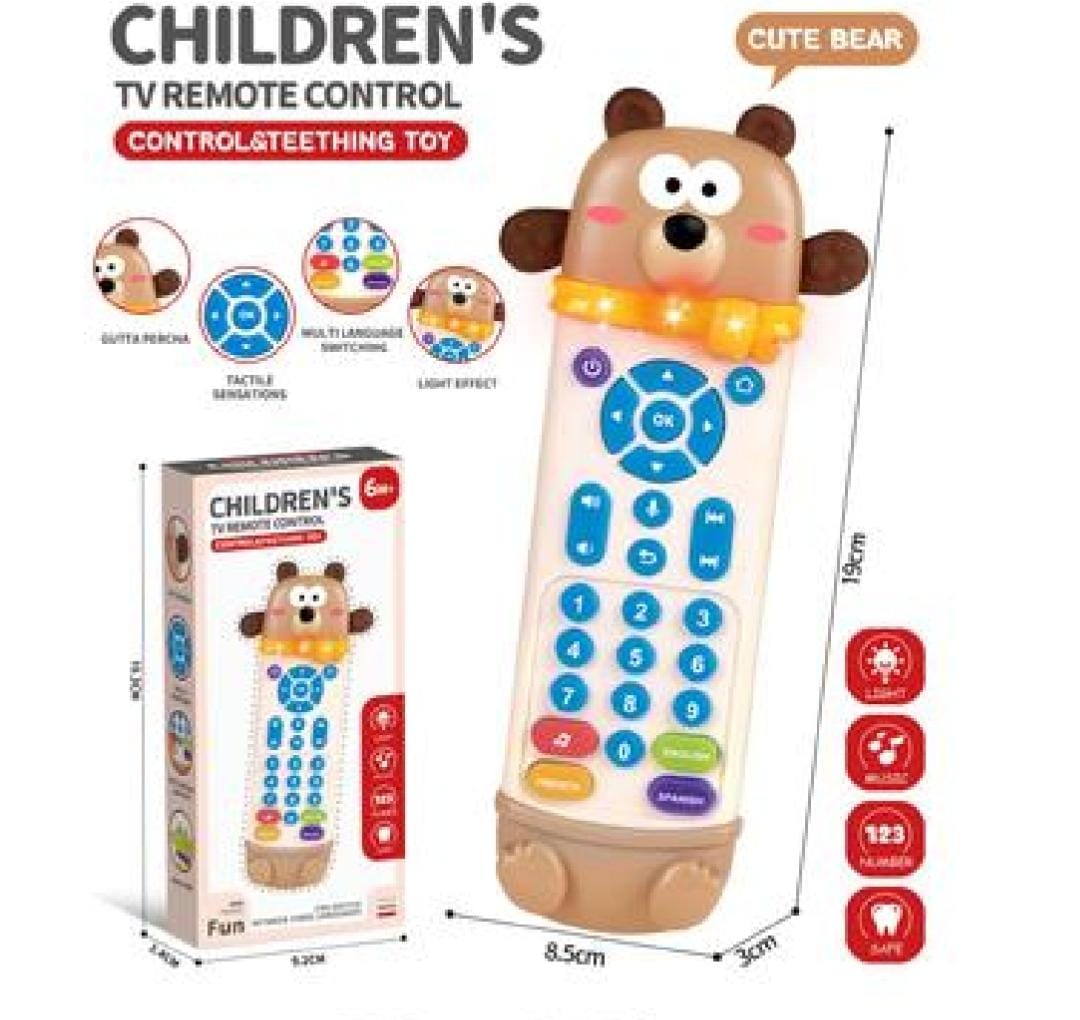 3-Language Learning Remote Control Toy for Kids
