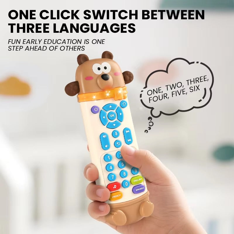 3-Language Learning Remote Control Toy for Kids