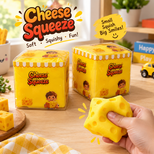Cheese Squeeze Cube Stress Relief Toy