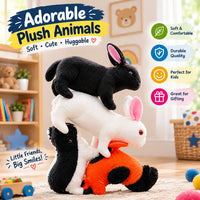 Adorable Plush Bunny Set – Soft, Huggable Stuffed Animal Toys for Kids