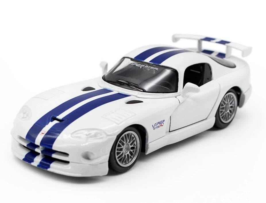 Dodge Viper GTS-R Coupe Diecast Model Car with Racing Stripes