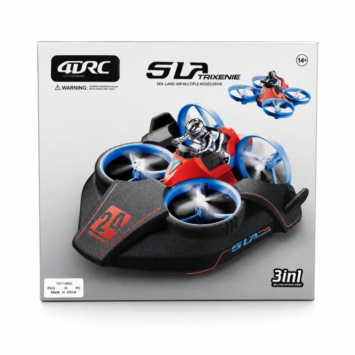 4DRC SLA Trixenie 3-in-1 Sea, Land & Air RC Hovercraft Drone