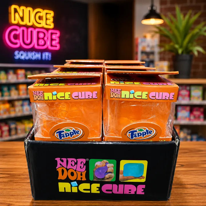 NeeDoh Nice Cube Orange Soda / Fanta Edition Squishy Toy