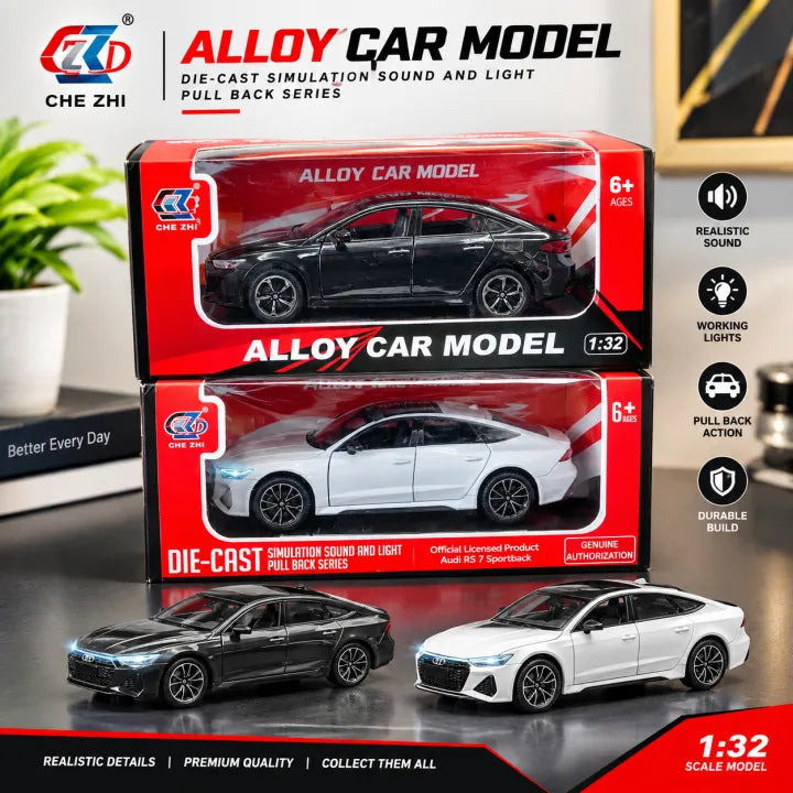 1:32 Scale Audi RS 7 Sportback Die-Cast Alloy Model Car with Light & Sound