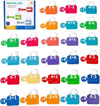 Kids Digital Key & Lock Math Puzzle Set – Educational Number & Math Learning Matching Toy