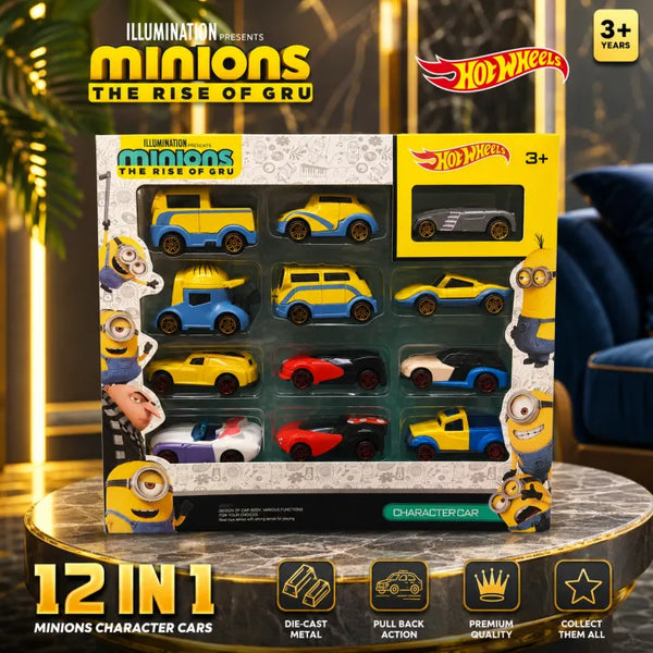 Hot Wheels Illumination’s Minions: The Rise of Gru 12-in-1 Character Car Set