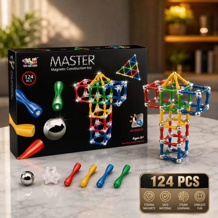Tu Le Hui Master 124-Piece Magnetic Construction Toy Set (TLH-C2)