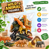 Wild Animal Figures Toy Set for Kids