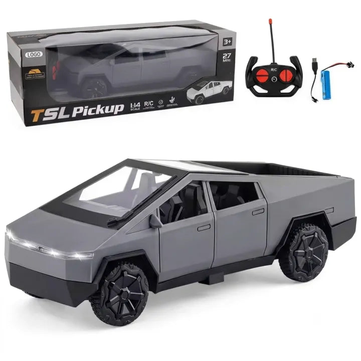 1:14 Scale Cybertruck Style Electric Remote Control Pickup Truck with Working Headlights
