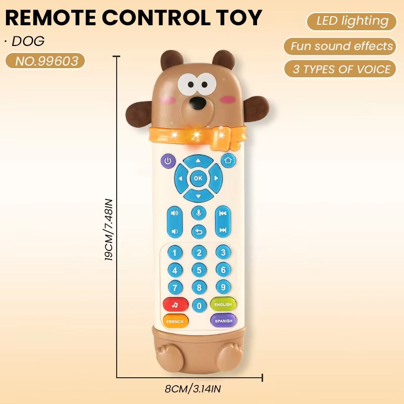 3-Language Learning Remote Control Toy for Kids
