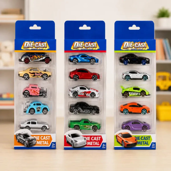 5-Pack Die-Cast Metal Toy Car Set