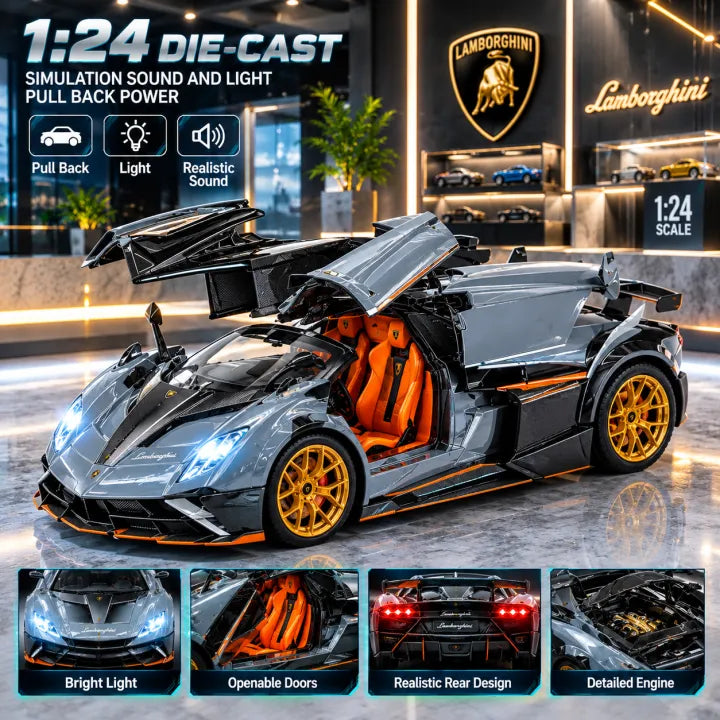 1:24 Scale Lamborghini Veneno Alloy Diecast Model Supercar