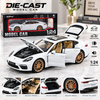 Porsche Panamera Turbo 1/24 Scale Alloy Diecast Model Car with Light & Sound