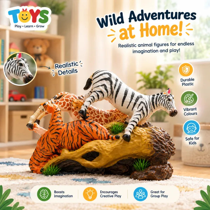 Wild Animal Figure Set for Kids