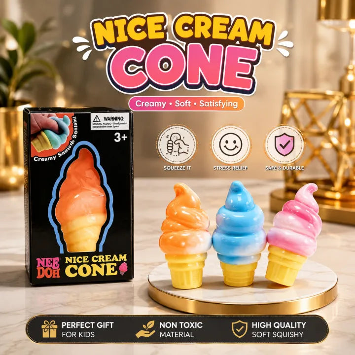 NeeDoh Nice Cream Cone Soft Squishy Sensory Toy