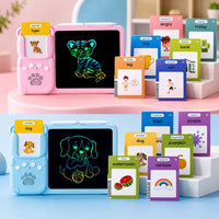 2-in-1 Talking Flash Cards Machine & LCD Writing Tablet Educational Toy Set