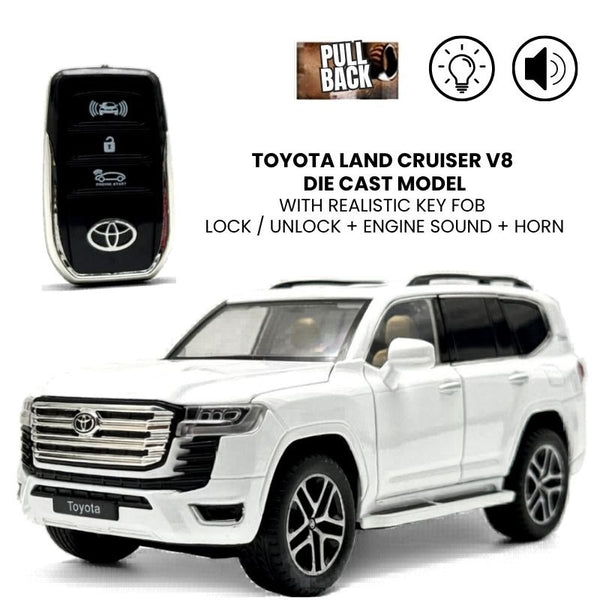 Toyota Land Cruiser LC300 V8 Diecast Model SUV with Key Fob Remote