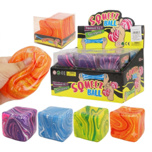 Slow Rising Maltose Nice Cube Squishy Toy - Clear Square Squeeze Block with Thick Stretch Filling | Translucent Sensory Fidget Grid Cube for Anxiety & Stress Relief - Premium Quality by Paradise Toys