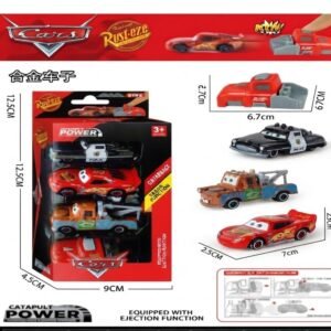 Catapult Racing Cars Toy Set - Pack of Diecast Vehicles with Ejection Launch Function for Kids