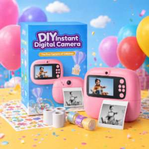 Kids DIY Instant Print Digital Camera Set - Thermal Printing Camera with Markers & Refill Rolls - Premium Quality by Paradise Toys