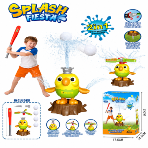 Splash Fiesta 2-in-1 Water Sprinkler and Baseball Toy - Outdoor Lawn Toy Set - Premium Quality by Paradise Toys