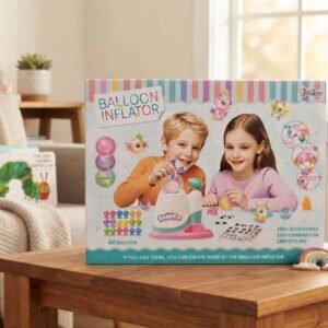 Balloon Inflator Activity Station Kit - 60 Balloons & 100+ Accessories Creative Toy for Kids - Premium Quality by Paradise Toys
