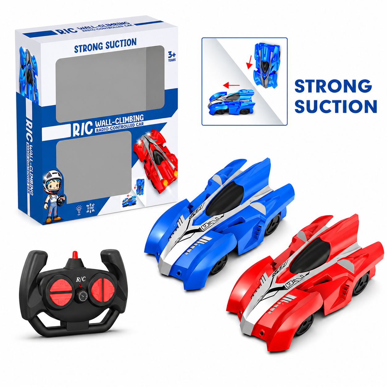 Wall-Climbing RC Car - Gravity Defying Radio-Controlled Stunt Car with Strong Suction - Premium Quality by Paradise Toys