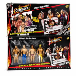Wrestling Action Figure Ring Playset - Fighting Hero Warrior Toy Set
