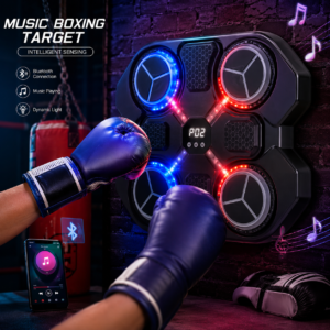 Music Boxing Target Set - Interactive Wall-Mounted Electronic Punching Pad with Bluetooth & LED Lights - Premium Quality by Paradise Toys