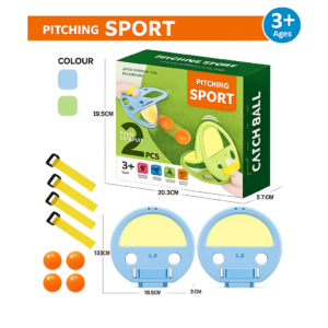 Pitching Sport Catch Ball Game Set - 2 Pcs Fun Catapult Launcher & Balls Toy for Kids - Premium Quality by Paradise Toys
