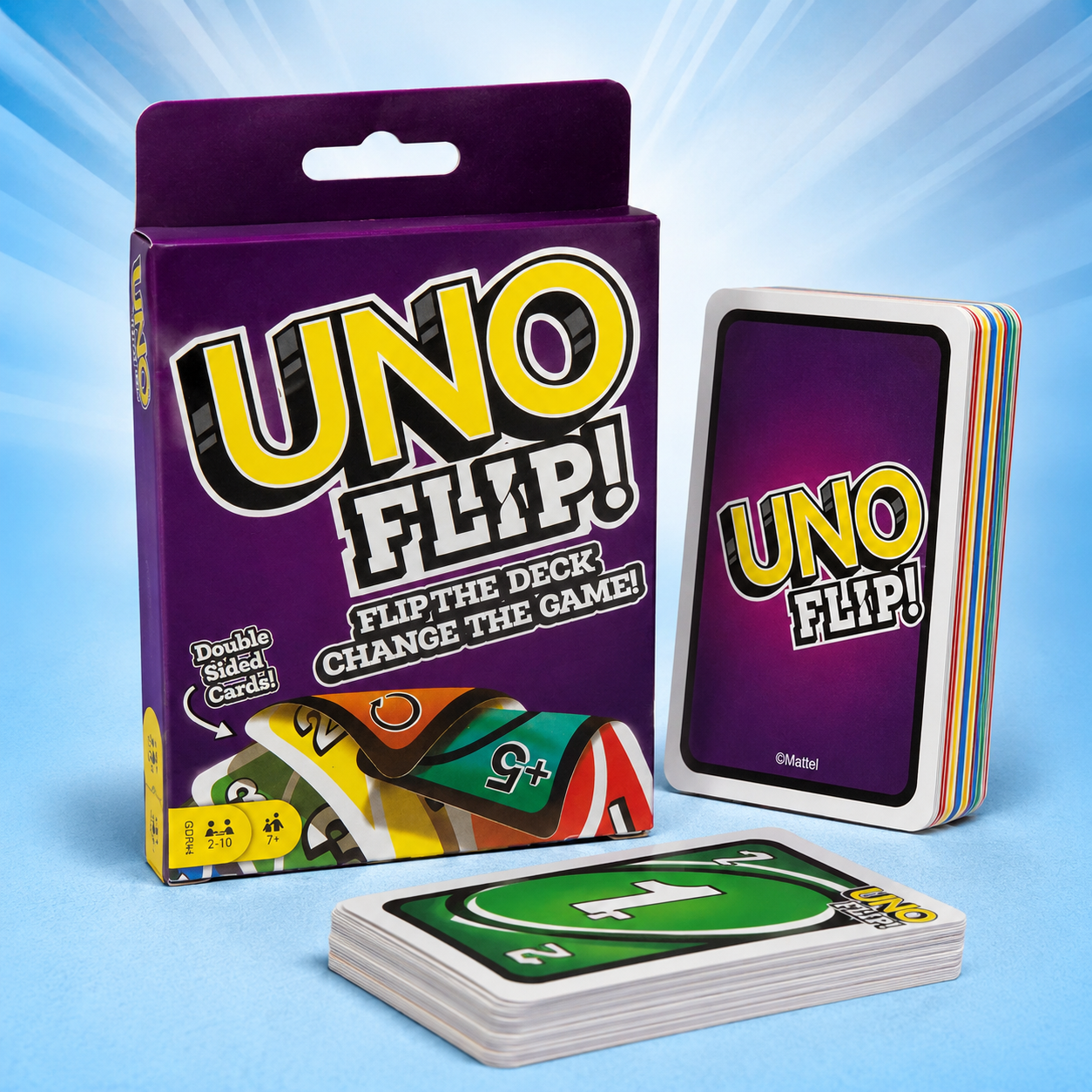 UNO FLIP! Card Game - Double-Sided Cards Classic Family Matching Game - Premium Quality by Paradise Toys